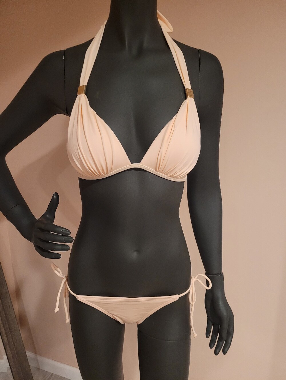 Victoria's Secret Peach Halter Tie Bikini